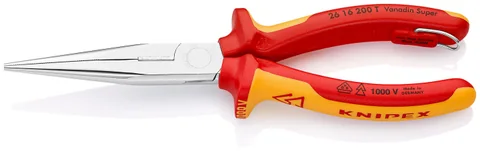 Knipex VDE spidstang med fæste til faldsikring · 200 mm