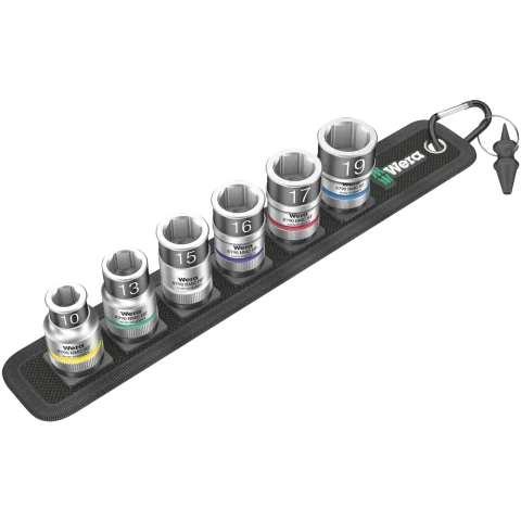 Wera Belt C 1 Zyklop topnøgleindsats-sæt, med holdefunktion, 1/2"-tilslutning, 7 dele