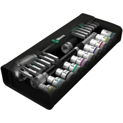 Wera 8100 SC 6 Zyklop Speed-skraldesæt, 1/2"-tilslutning, metrisk, 28 dele · produktfoto 2